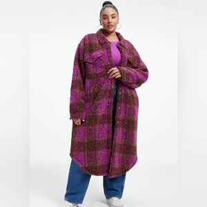 Good American Plaid Shacket